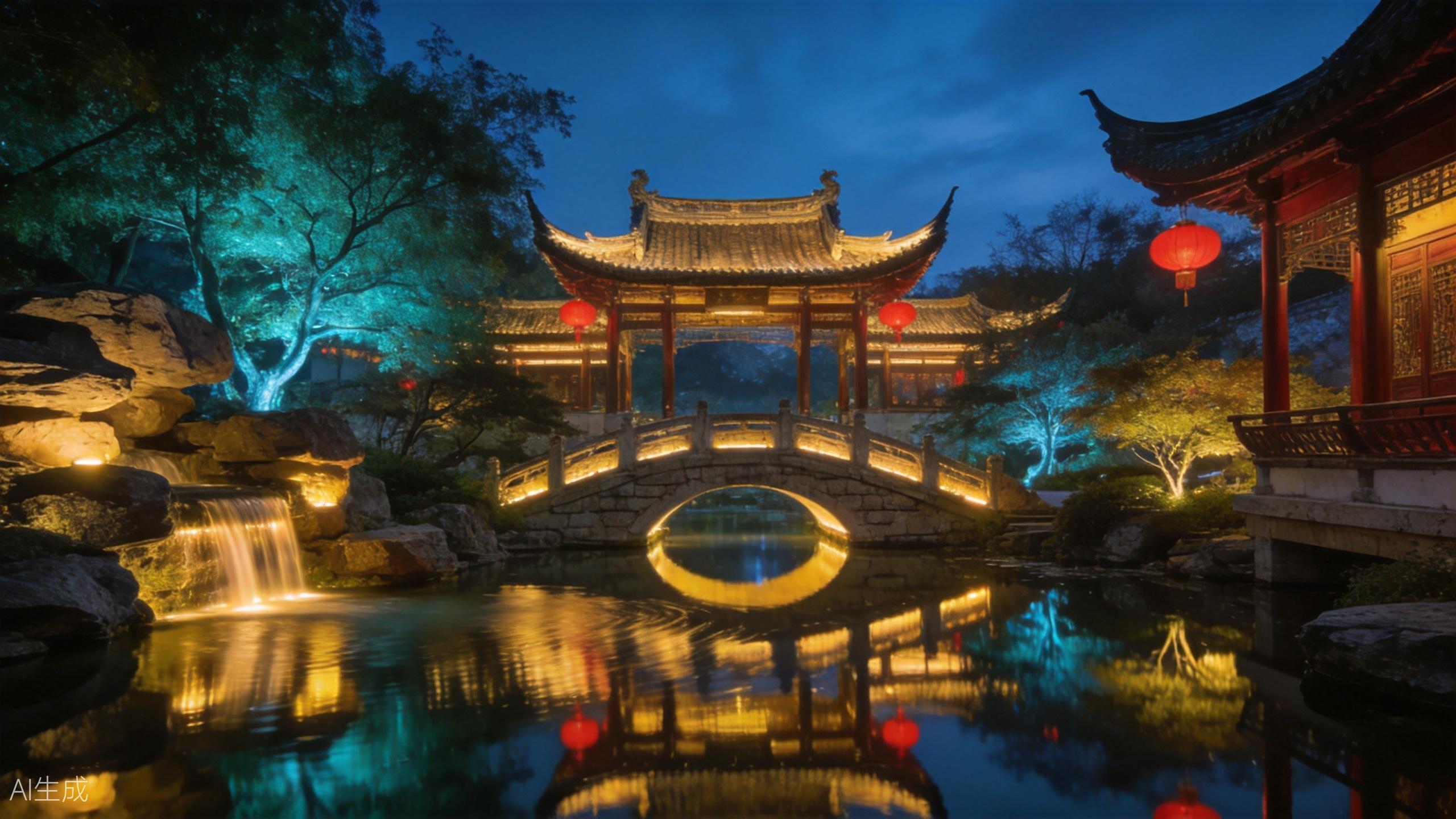 园林夜景